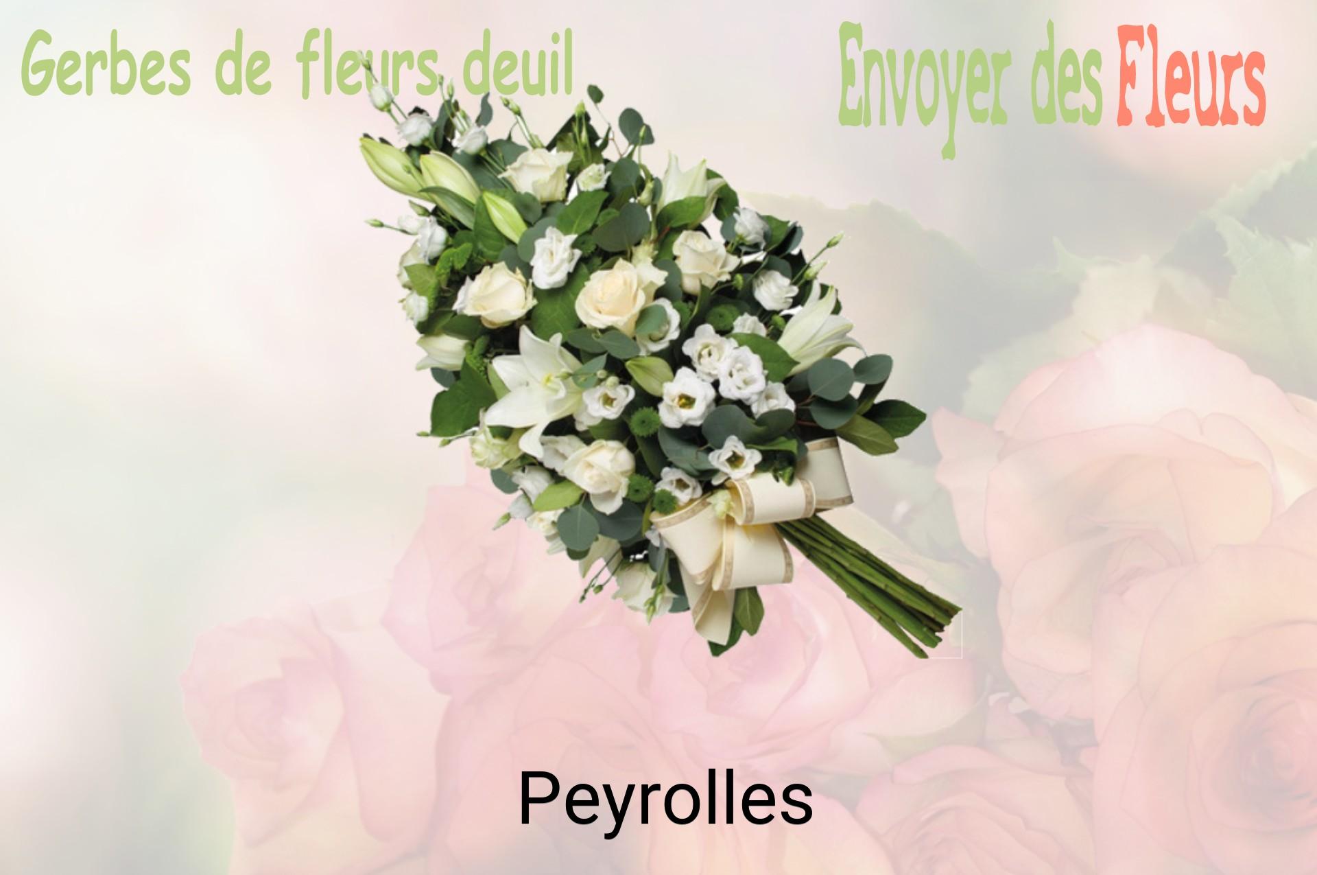 Gerbe de fleurs de deuil livrée à Peyrolles